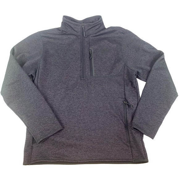 North Face Canyonlands 1/2 Zip Fleece Pullover Jacket Mens L Charcoal Gray SEE - Picture 1 of 16